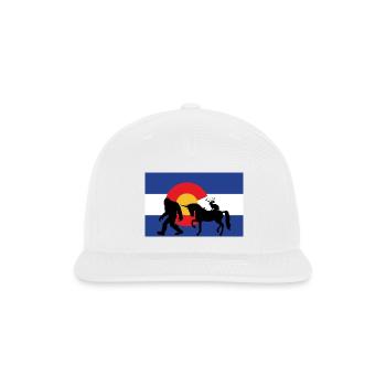 Colorado Cryptid Silhouettes - Snapback Baseball Cap - white - Front