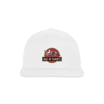 Prehistoric Dinosaur Skeleton Logo - Snapback Baseball Cap - white - Front