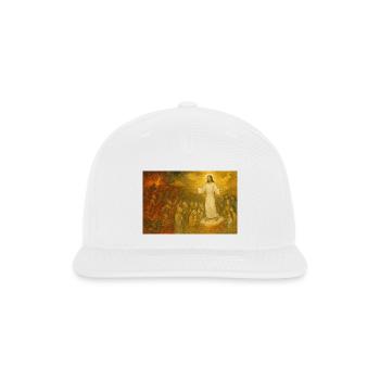 Resurrected Jesus with Enthralled Disciples - Snapback Baseball Cap - white - Front