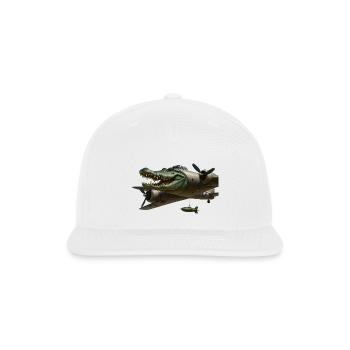Crocodile Bomber Surreal - Snapback Baseball Cap - white - Front