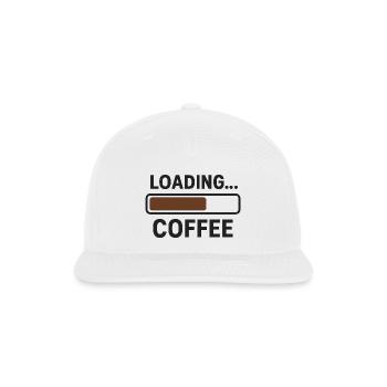 Loading Coffee Progress Bar - Snapback Baseball Cap - white - Front