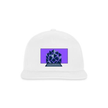 Geometric Violet Mosaic - Snapback Baseball Cap - white - Front