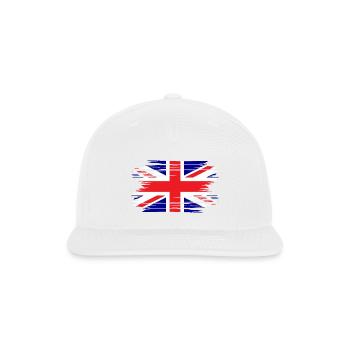 Distressed United Kingdom Flag GB - Snapback Baseball Cap - white - Front