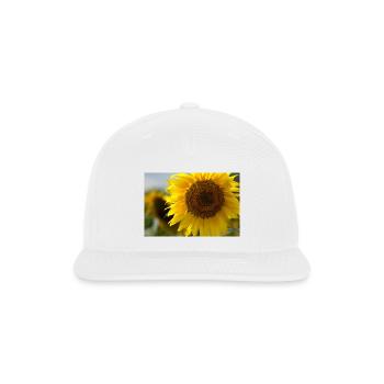 Sunlit Spiral Sunflower - Snapback Baseball Cap - white - Front