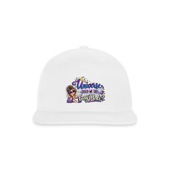 Universe Could We Try Easy Mode - Snapback Baseball Cap - white - Front