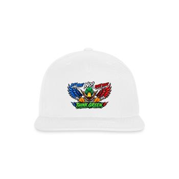Left Wing Right Wing? No! Think Green - Snapback Baseball Cap - white - Front