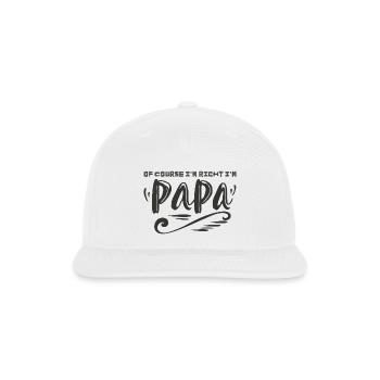 Funny Papa - Snapback Baseball Cap - white - Front