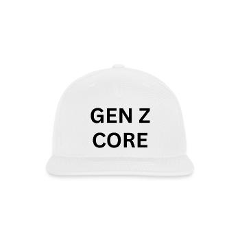 GEN Z CORE - Snapback Baseball Cap - white - Front