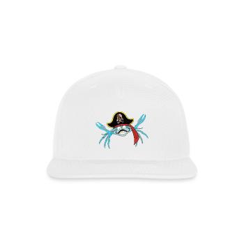 Maryland Pirate Crab  - Snapback Baseball Cap - white - Front