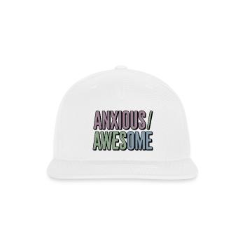 Anxious/Awesome Gradient - Snapback Baseball Cap - white - Front
