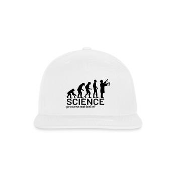 Evolution of Science (process not belief) - Snapback Baseball Cap - white - Front