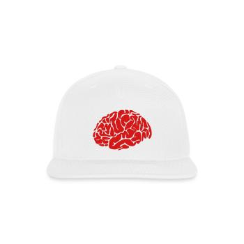 Crimson Brain Mosaic - Snapback Baseball Cap - white - Front