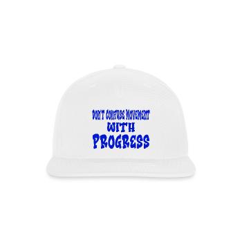 Movement and Progress - Snapback Baseball Cap - white - Front