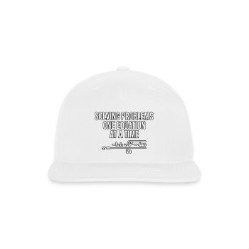 Solving Problems One Equation at a Time Quadratic - Snapback Baseball Cap - white - Front
