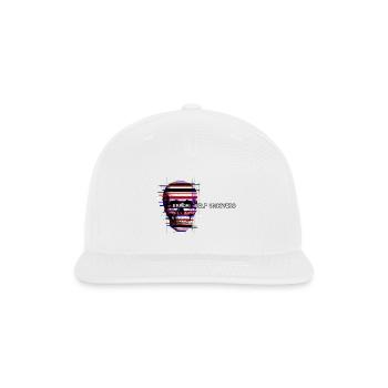 Error Self Uncovers - Glitch Art Skull Digital  - Snapback Baseball Cap - white - Front