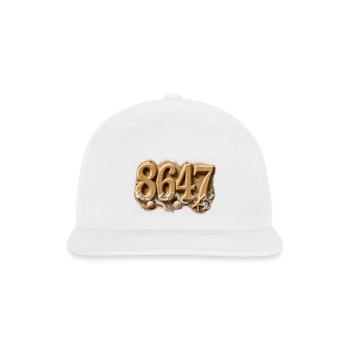 86 47 8647 Shirt 86 47 Sand Art Beach Sand Summer  - Snapback Baseball Cap - white - Front
