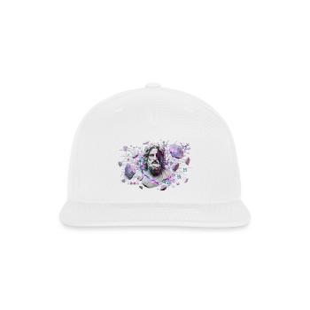 Marble Sage in Neon Circuit - Snapback Baseball Cap - white - Front