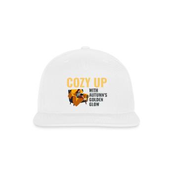 Cozy up with autumns golden glow - Snapback Baseball Cap - white - Front