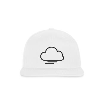 Celestial Cloud Abstract Art Design - Snapback Baseball Cap - white - Front