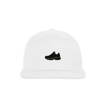 Jetblack Sneaker Silhouette - Snapback Baseball Cap - white - Front