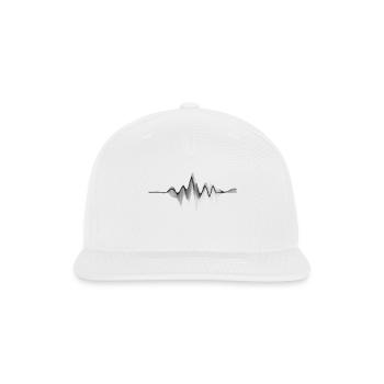 Monochrome Waveform Flux - Snapback Baseball Cap - white - Front