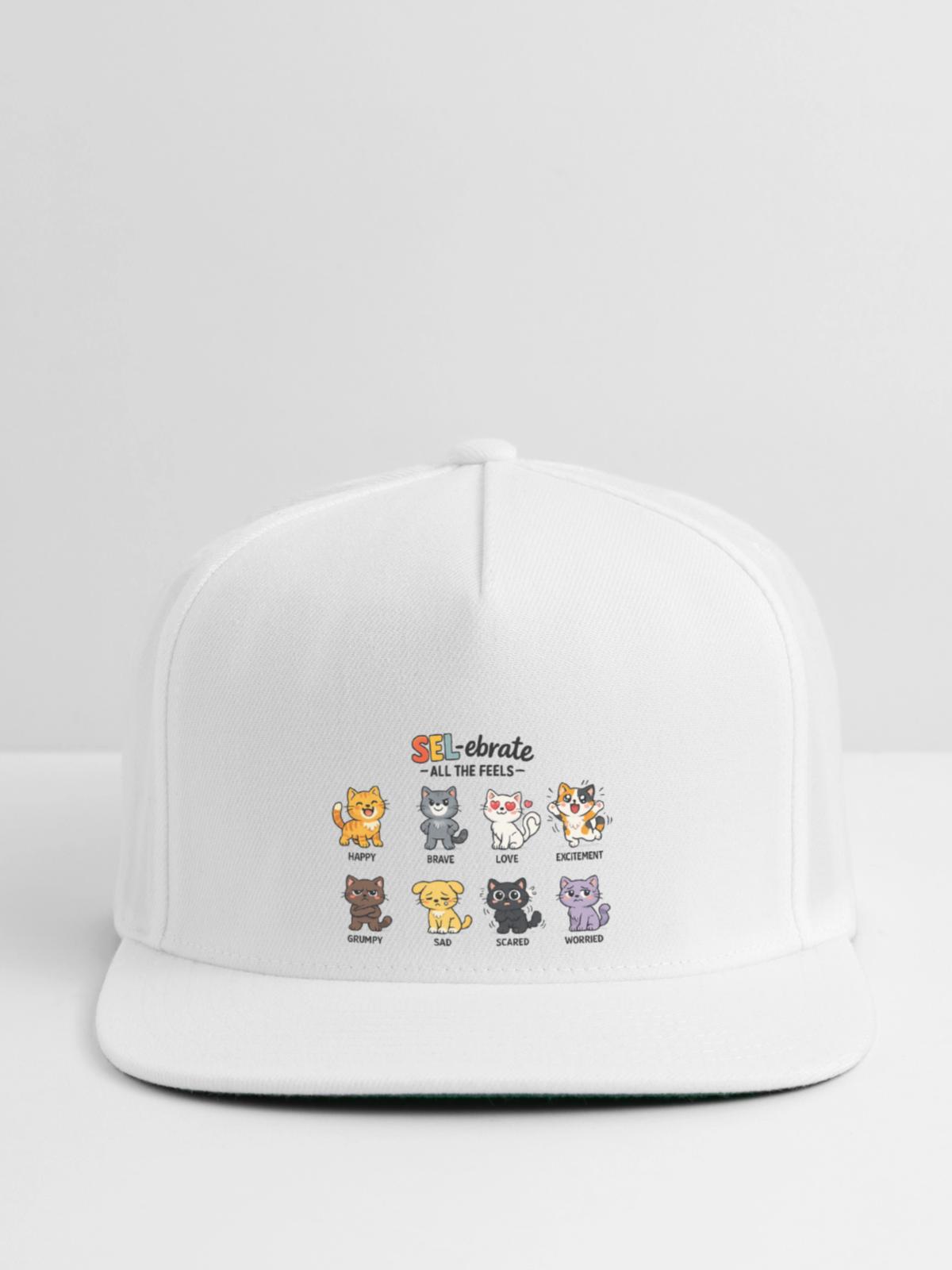 SEL-ebrate All The Feels - Snapback Baseball Cap - white - Front