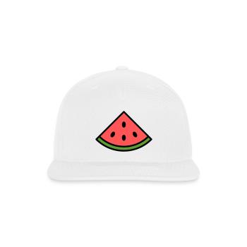 Watermelon Slice - Snapback Baseball Cap - white - Front