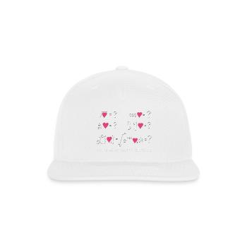 XKCD LOVE - Snapback Baseball Cap - white - Front
