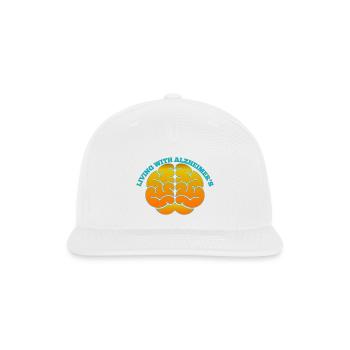 Living With ALZHEIMER'S - Snapback Baseball Cap - white - Front
