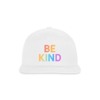 Be Kind Gradient Letters - Snapback Baseball Cap - white - Front