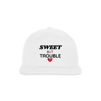 Broken Heart Silhouette - Snapback Baseball Cap - white - Front