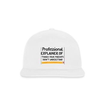 Teacher Mode On School Graphic Funny Teaching - Snapback Baseball Cap - white - Front