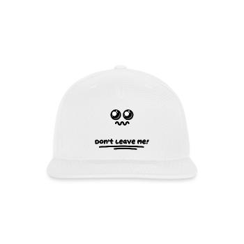 Imploring face kawaii doodle - Snapback Baseball Cap - white - Front