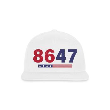 8647 Anti Trump - Snapback Baseball Cap - white - Front