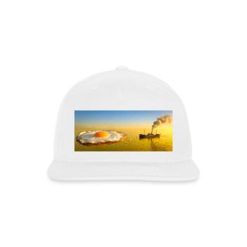 Fried Egg Island - Snapback Baseball Cap - white - Front