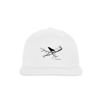 raven nevermore - Snapback Baseball Cap - white - Front