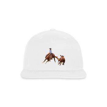 Cutting Horse: Youth - Snapback Baseball Cap - white - Front