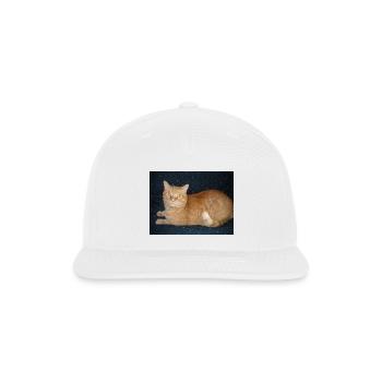 Relaxed Orange Tabby Cat Illustration - Snapback Baseball Cap - white - Front