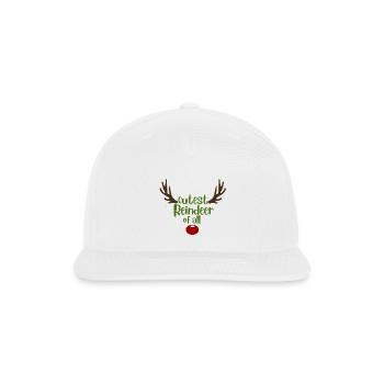 Cutest Reindeer of All - Snapback Baseball Cap - white - Front