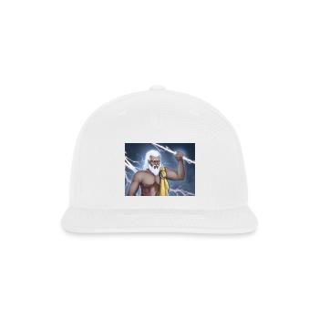 A Titan holding a lightning bolt - Snapback Baseball Cap - white - Front