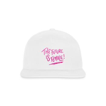 the future is female - Snapback Baseball Cap - white - Front