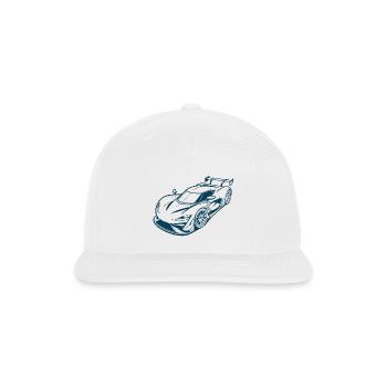 Futuristic Racecar Sketch - Snapback Baseball Cap - white - Front
