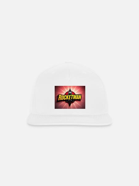 rocketman logo 16 - Snapback Baseball Cap - white