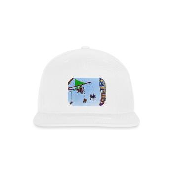 Swing Ride Next to Ferris Wheel - Snapback Baseball Cap - white - Front