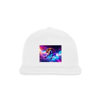 Cyberpunk Beagle - Snapback Baseball Cap - white - Front