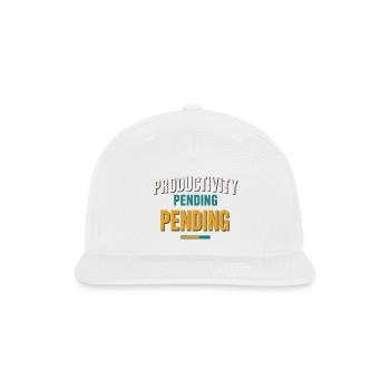 Productivity Pending - Snapback Baseball Cap - white - Front