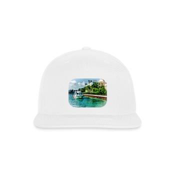 Nassau, Bahamas - Ferry to Paradise Island - Snapback Baseball Cap - white - Front