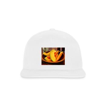 Slices of Cantaloupe - Snapback Baseball Cap - white - Front