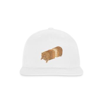 Loaf Cat - Snapback Baseball Cap - white - Front