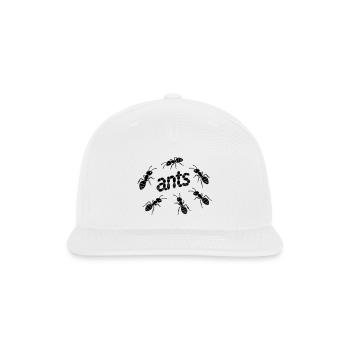 ants - Snapback Baseball Cap - white - Front